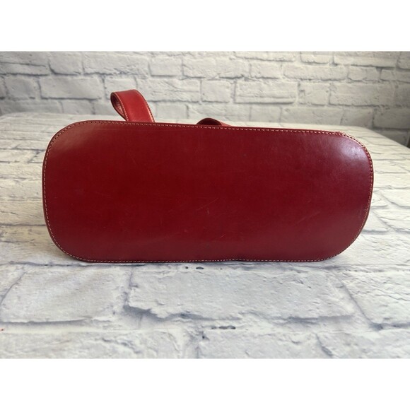 Butler Bag by Jen Grover Red Leather Shoulder Bag. EUC. Made In The USA. Rare! - Picture 10 of 14